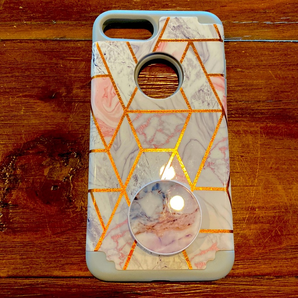 Marble Rose Gold iPhone 8 Plus Phone Case